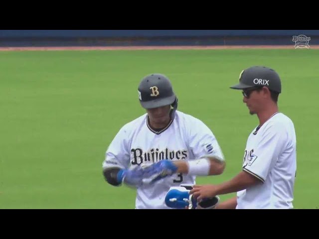 【ファーム】幸先よく先制!! バファローズ・安達了一 レフトへの2ベースヒット!!  2023年7月13日 オリックス・バファローズ 対 広島東洋カープ