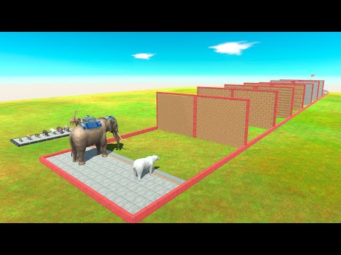 Animal Race Through Blocks - Animal Revolt Battle Simulator