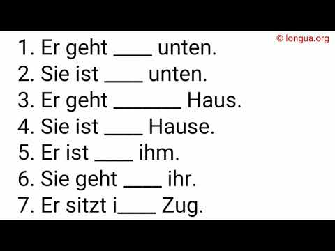 Wo oder wohin?, Dativ und Akkusativ, Präpositionen, in die Berge, in die Küche, nach unten, zu dir