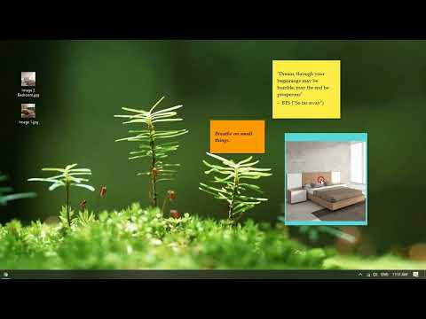 Inserting pictures into desktop sticky notes in Windows