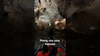 Exploring Phong Nha cave via river, Vietnam #travel #kidsoutdoor #caveexplorer #boat