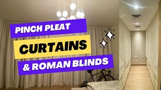 Palma Residences Palm Jumeirah - Pinch pleat curtains and roman blinds