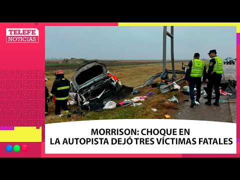 CHOQUE FATAL en la autopista a Rosario, a la altura de MORRISON: TRES MUERTOS