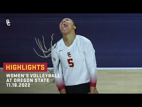 Women's Volleyball- USC 3, OSU 0: Highlights (11/18/22)