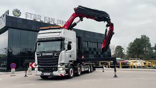 Scania R730 8x2 Fassi F990 Fly Jib 30m Crane Euro 6 plattform lastbil till salu - Bild 4 | Autoline SE Scania R730 8x2 Fassi F990 Fly Jib 30m Crane Euro 6 plattform lastbil | Bild 4 - Autoline