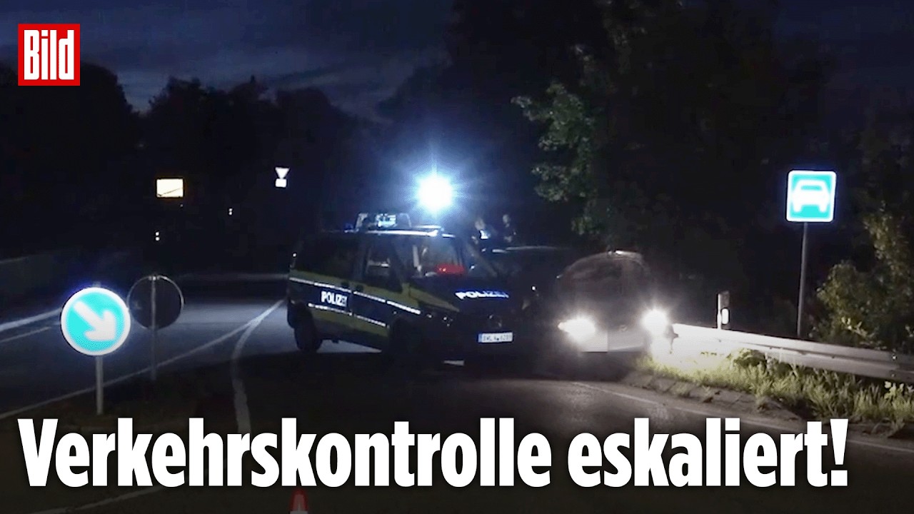 BADEN-WÜRTTEMBERG: Polizei rammt flüchtendes Auto in die Leitplanke