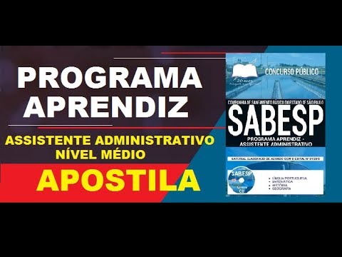 Apostila Concurso SABESP SP 2019 Programa Aprendiz   Assistente Administrativo
