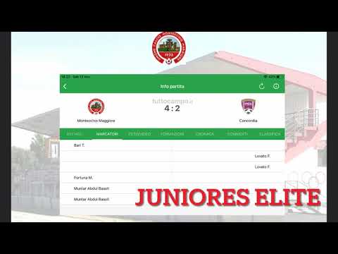MONTECCHIO MAGGIORE-CONCORDIA 4-2 JUNIORES ELITE