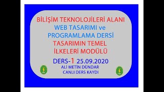 11.SINIF BİLİŞİM TEK. WEB TASARIMI VE PROGRAMLAMA DERSİ TASARIMIN TEME