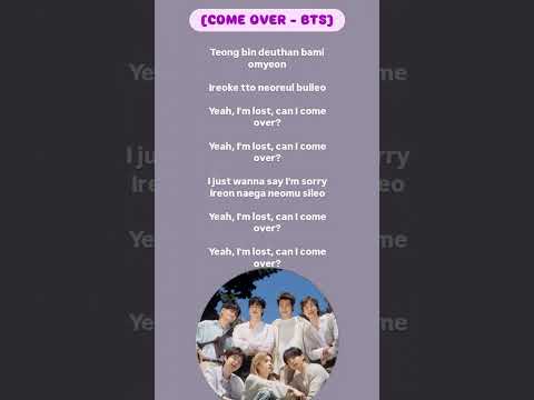 Bts come over lyrics #bts #kpop #subscribe#shorts #newsong #newmusic #army#trending #ytshorts#viral