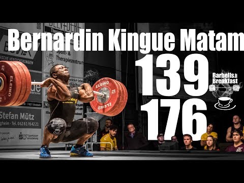Bernardin Kingue Matam (72kg France, KSV Durlach) 139kg Snatch 176kg Clean and Jerk 2017-10-14