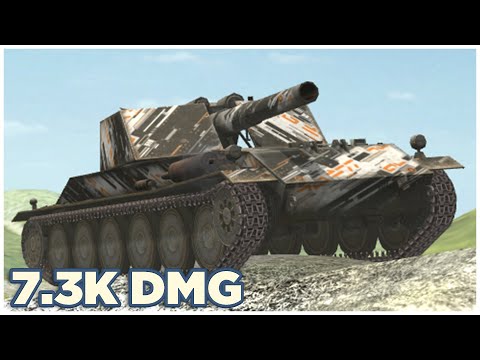 Rhm.-Borsig Waffenträger • 7.3K DMG • 5 KILLS • WoT Blitz