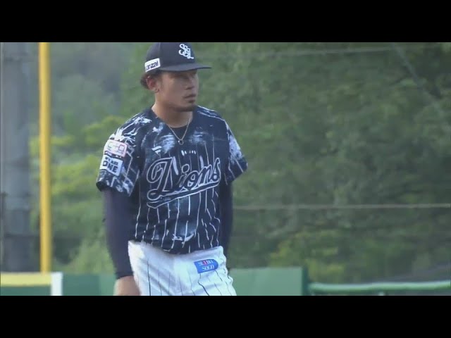 【ファーム】ライオンズ・田村伊知郎 2者連続三振を含む好リリーフで試合を締めた!! 2024年8月12日 埼玉西武ライオンズ 対 東京ヤクルトスワローズ