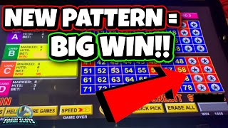 I TRIED a NEW PATTERN & IT PAID OFF!!! BIG WIN on 4 CARD KENO!!!