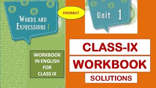 9th English Workbook | Unit-1 Solutions | Words and Expressions 1 | Engralit | 7799691771 | AP New