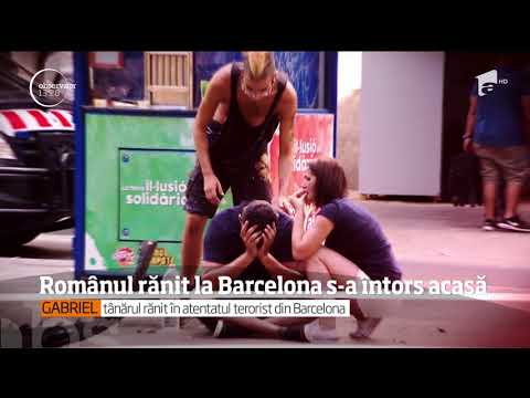 Gabriel, românul lovit de furgoneta teroriştilor în atentatul din Barcelona, s-a întors acasă