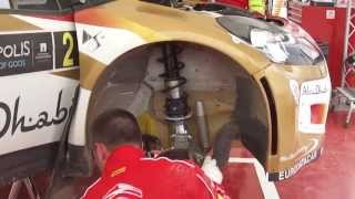 preview picture of video 'WRC Rally Acropolis 2013 Service Park Loutraki Inside The Motorhome Of Citroen WRC Team'