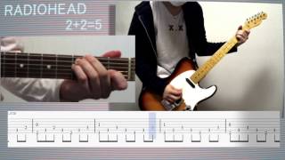 2+2=5 Worthless Tutorial &amp; TAB (Backing track without Jonny guitar) RADIOHEAD
