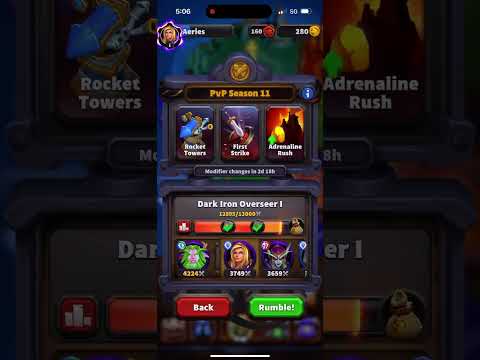 Jaina Proudmore-Warcraft Rumble-PvP-Season 11- Rocket Towers Towers-First Strike-Adrenaline Rush