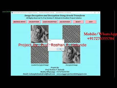 Image Encryption And Decryption Using Arnold Transform With Source Code Python Project Code