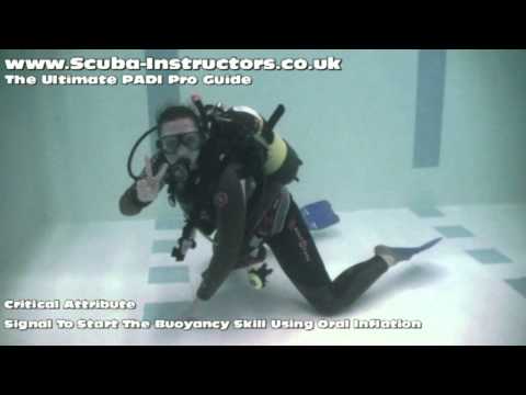PADI Divemaster  & Instructor Neutral Buoyancy Fin Pivot Skill