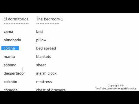 Bedroom vocabulary in Spanish part 1 Spanish For Beginners Video Lecture - Learn Spanish ...