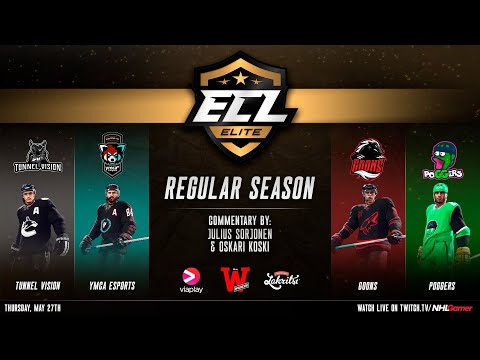Tunnel Vision vs YMCA Esports & Goons vs Poggers - ECL 12 Elite | NHL 21 EASHL 6s