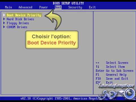 comment modifier ordre bios