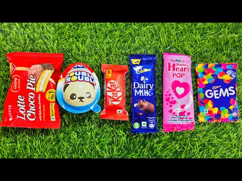 ASMR Most Popular Candys / some lots of colorful rainbow lollipop candy / unpacking chocolate eat