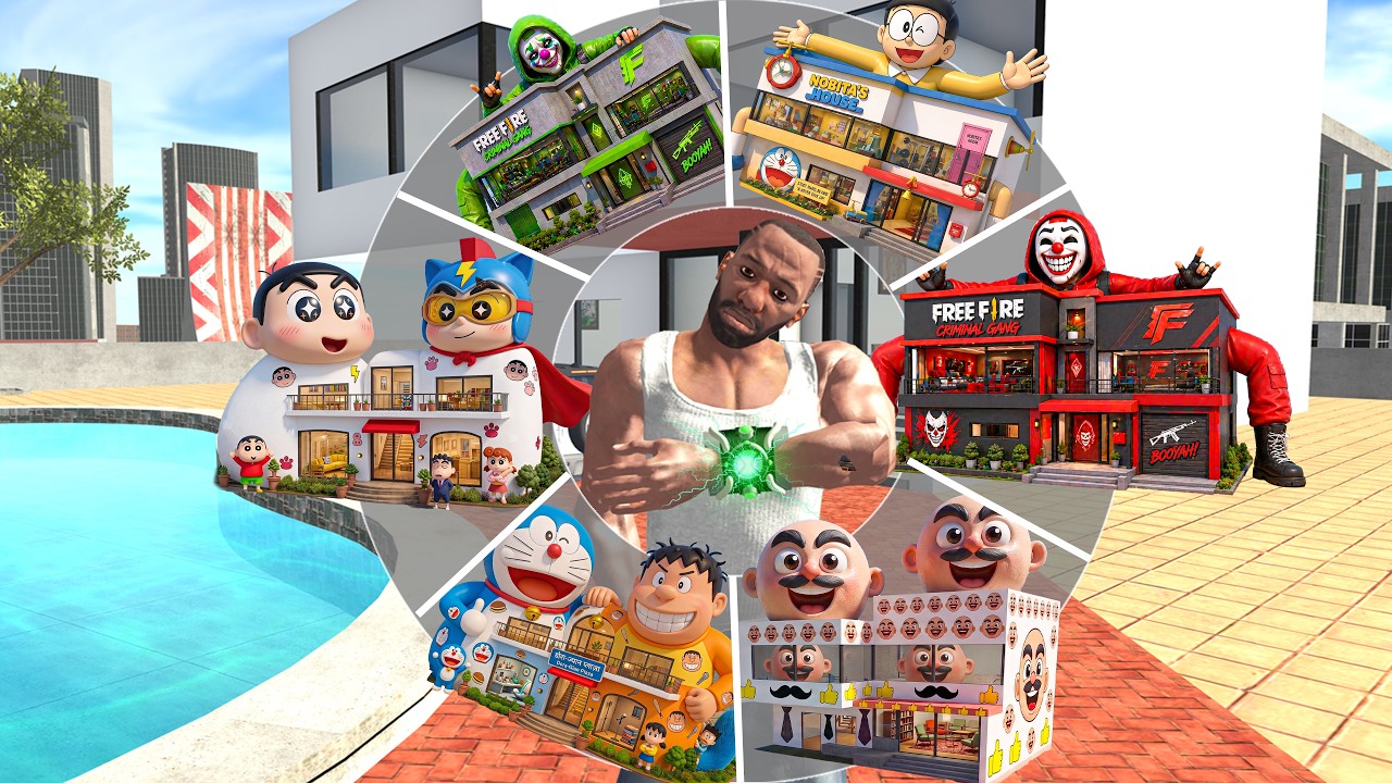 Franklin Use Magical House Watch for His Friends In Indian Bike Driving 3D