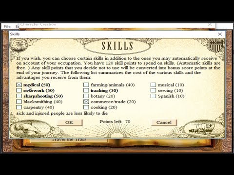 Oregon Trail II – Skills Overview