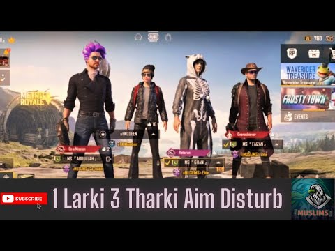 LIVIK MATCH | 1 LARKI 3 THARKI | AIM DISTURB BC | PUBG MOBILE