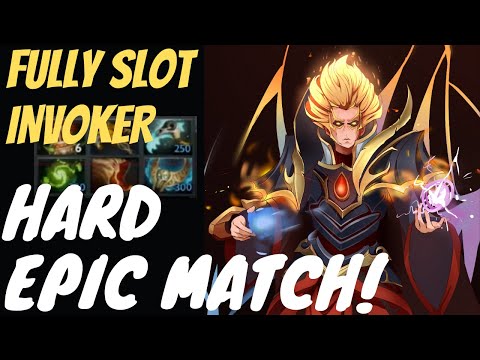 FULLY SLOTTED INVOKER! HARD EPIC MATCH - ALL COMBOS USED - Invoker Highlights #18