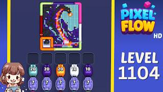 Pixel Flow Level 1104 Solution Walkthrough