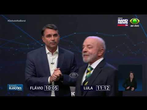 Confira a integra do 1° confronto direto entre Lula e Flávio Bolsonaro no Debate da Band