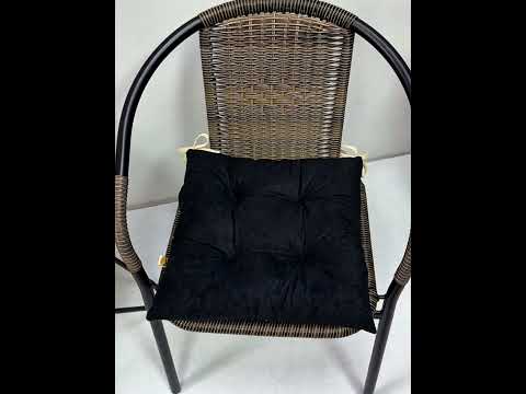 Миниатюра изображения товара Комплект подушек на стул MATEX Velours / 47-407 (черный)