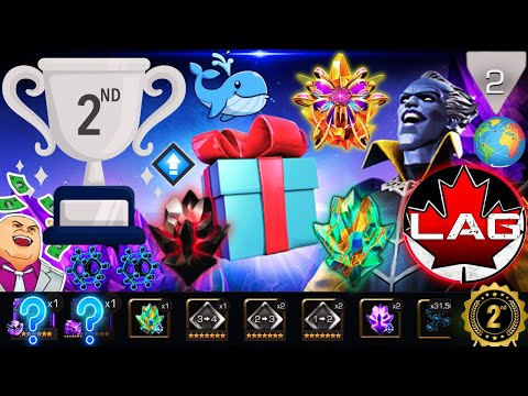 🥈BANQUET 2ND PLACE IN THE WORLD!? Solo & Alliance Ranked Rewards Opening + Crystals & New R4! - MCOC