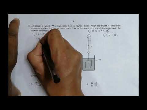 2019 CAIE AS & A level October November Physics Paper 11 Q N 11 (9702/11/O/N/19) by Sajit C Shakya