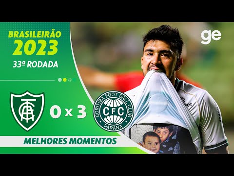 Gols e lances de América-MG x Coritiba