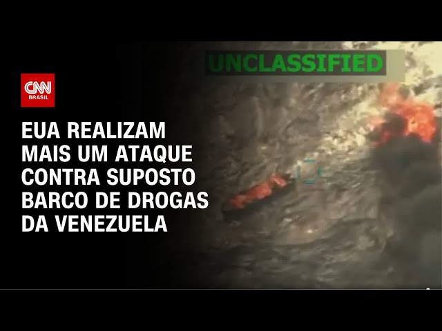 Trump anuncia novo ataque contra suposto barco de drogas perto da Venezuela | CNN 360°