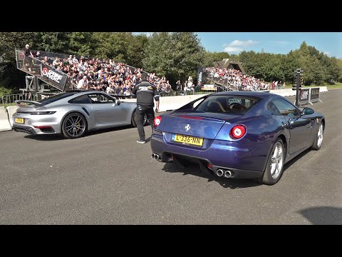 Ferrari 599 GTB Fiorano F1 HGTE vs Porsche 992 Turbo S
