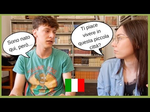 Italian conversation: Com'è vivere in una piccola cittadina in Italia secondo un 21enne? (Subs)