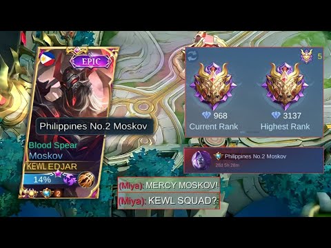 TOP 1 GLOBAL AND TOP 2 PHILIPPINES MOSKOV GAMEPLAY!🔥😈
