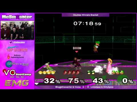 Kage the Warrior & Vwins vs Linkstaaa & DirtySpice   McSmashter4   Melee Doubles Winners Bracket