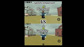 Werewolf VS Vampire //Speed Comparison #roblox #deadrails