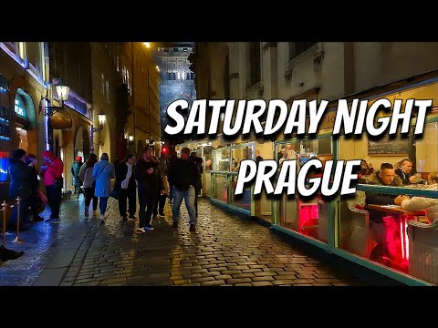 【4K】Prague Walking "Saturday night"