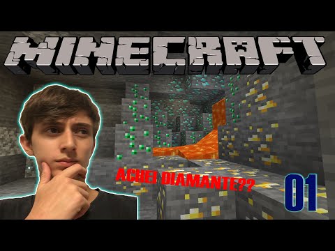 EM BUSCA DE DIAMANTES!! “ZERANDO DO INÍCIO” MINECRAFT #01