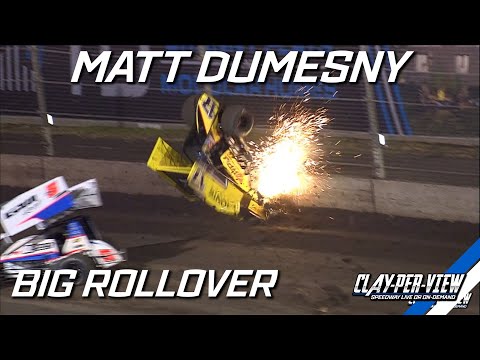 Sprintcars | Matt Dumseny Big Rollover - Perth Motorplex | Clay-Per-View Highlights