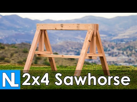 Heavy Duty 2x4 Sawhorse / simple DIY woodworking