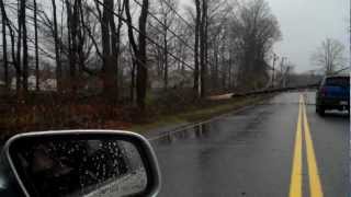 preview picture of video 'Power lines down in Hubbardston, MA 01452 @ 1:18PM 10/29/2012'